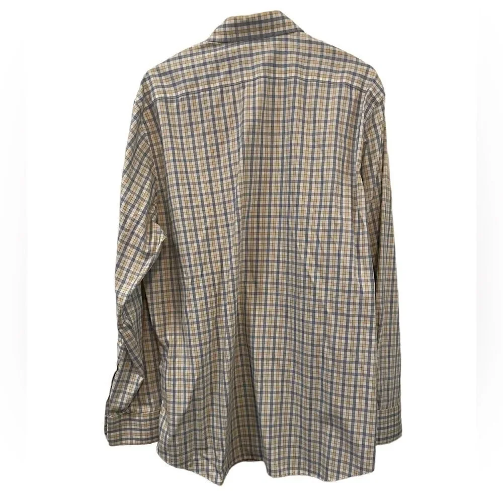 BANANA REPUBLIC | button down up shirt plaid XL non iron slim fit